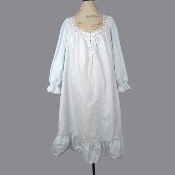 Vintage Victoria's Secret Nightgown X Large Blue Prairie Long Cottagecore - Picture 1 of 11